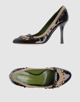 Dsquared2 Women - Footwear - Closed-toe slip-ons Dsquared2 on YOOX :  pumps dsquared2 leather coat heels
