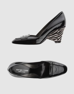 Sergio rossi Women - Footwear - Wedge Sergio rossi on YOOX :  wedge black leather heel