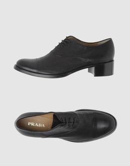 PRADA - ���f�B�[�X - �C - ���[�X�A�b�v(�Ђ��t��) on YOOX.COM 