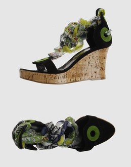 DIRK BIKKEMBERGS Women - Footwear - Wedge DIRK BIKKEMBERGS on YOOX :  suede wedges embellishments leather