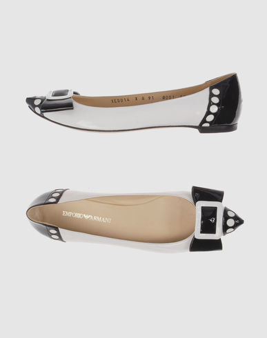 EMPORIO ARMANI Women - Footwear - Ballet flats EMPORIO ARMANI on YOOX : ballet flat black and white ballet flats shoes