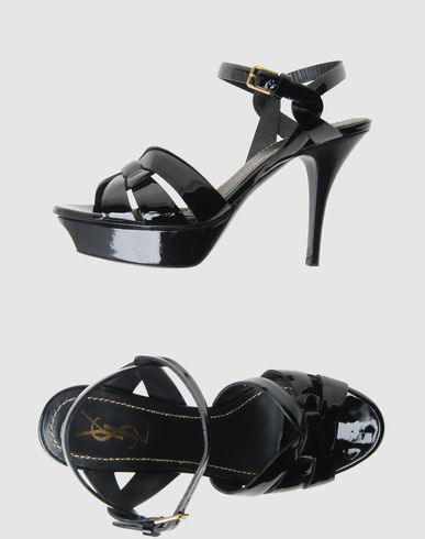 YVES SAINT LAURENT RIVE GAUCHE Women - Footwear - High-heeled sandals YVES SAINT LAURENT RIVE GAUCHE on YOOX :  spring platforms heels sandals