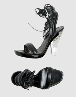 Sandalen Zum binden Aufgesetzte Naht Leder/Gummisohle...