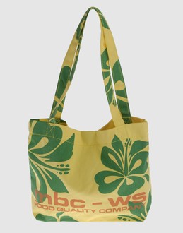 Mbc+workshop Women - Bags - Medium fabric bag Mbc+workshop on YOOX :  handbag cloth green hawaiian