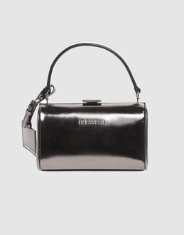 Jil sander Women - Bags - Small leather bag Jil sander on YOOX :  laminated black leather classic