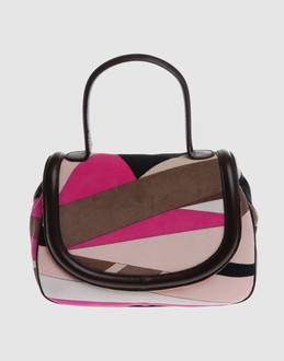 Emilio pucci Women - Handbags - Medium fabric bag Emilio pucci on YOOX :  pink hot pink satin brown