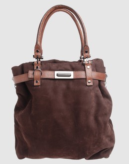 Suede - Framed closure - Internal zip pocket - Double handle - Shoulder bags - Contrasting applications -