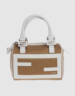 fendi canvas leather bag