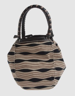 Canvas - Textured leather - Buckle closure - Internal pockets - Contrasting straps - Shoulder bags -