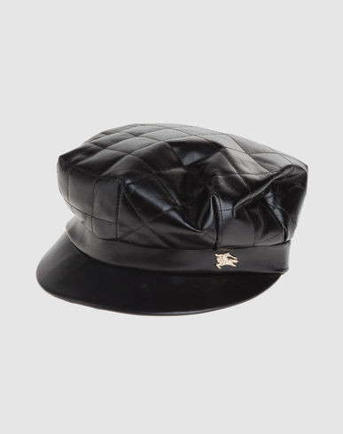 BURBERRY Women - Accessories - Hat BURBERRY on YOOX :  black leather burberry quilted