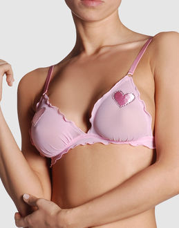 Stretch - Tulle - Triangle cup bra - Hook-and-eye closure - Unlined - AppliquÃ© - Logo details - Diamante detailing -  85% Polyamid  15% Elastane