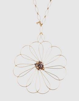 DELPHINE CHARLOTTE PARMENTIER Women - Jewelry & watches - Necklace DELPHINE CHARLOTTE PARMENTIER on YOOX :  necklace swarovski pearls gold-tone brass