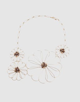 DELPHINE CHARLOTTE PARMENTIER Women - Jewelry & watches - Necklace DELPHINE CHARLOTTE PARMENTIER on YOOX :  necklace wire daisies swarovski pearls