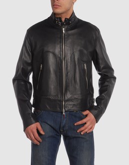 Nappa leather - Mock neckline - Zip closure - Two pockets - Internal pocket - Padded interior - Strap detailing -