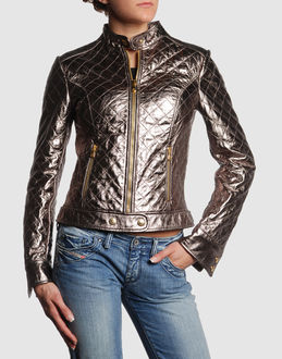 DOLCE & GABBANA - Leather outwear - at YOOX.COM