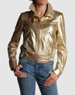 HOGAN - Leather outwear - at YOOX.COM