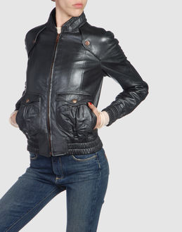 SANTACROCE - Leather outwear - at YOOX.COM