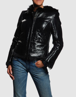 PRADA - Leather outwear - at YOOX.COM