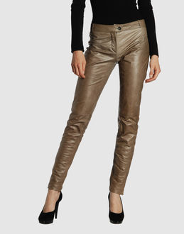 DERERCUNY - Leather trousers - at YOOX.COM