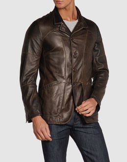 GIMO'S - Leather outwear - at YOOX.COM
