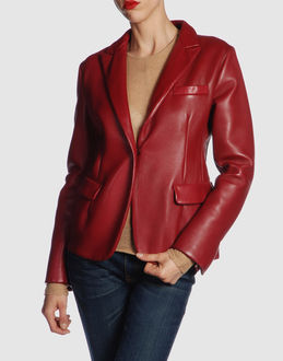 MIU MIU - Leather outwear - at YOOX.COM