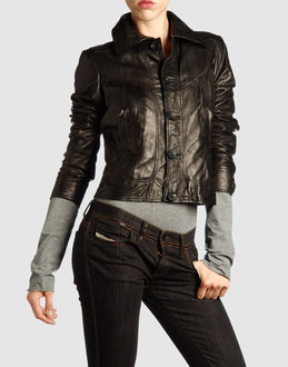 DIESEL - Leather outwear - at YOOX.COM