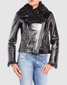 EMPORIO ARMANI - Leather outwear - at YOOX.COM