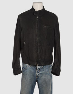 EMPORIO ARMANI - Leather outwear - at YOOX.COM