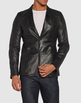 JIL SANDER - Leather outwear - at YOOX.COM