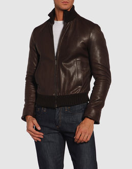JIL SANDER - Leather outwear - at YOOX.COM
