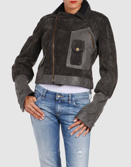 DIESEL - Leather outwear - at YOOX.COM