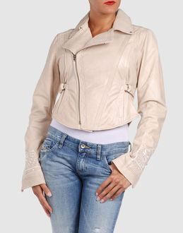 DIESEL - Leather outwear - at YOOX.COM