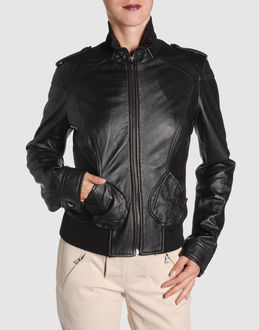 VERSACE JEANS COUTURE - Leather outwear - at YOOX.COM