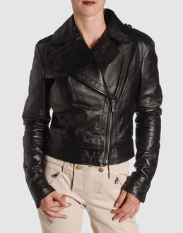 VERSACE JEANS COUTURE - Leather outwear - at YOOX.COM