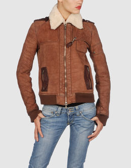 O.X.S. - Leather outwear - at YOOX.COM