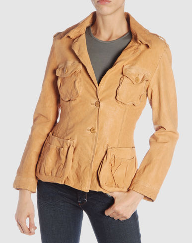 ERMANNO DAELLI Women - Leatherwear - Leather outerwear ERMANNO DAELLI on YOOX :  tan spring jacket ermanno daelli