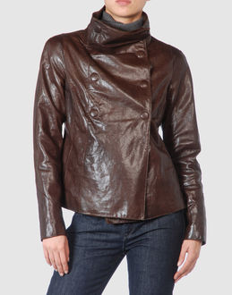 EMPORIO ARMANI - Women - LEATHERWEAR - Leather outerwear on YOOX.COM