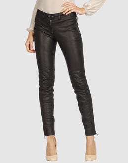 ALEXANDER MCQUEEN - Women - LEATHERWEAR - Leather pants on YOOX.COM